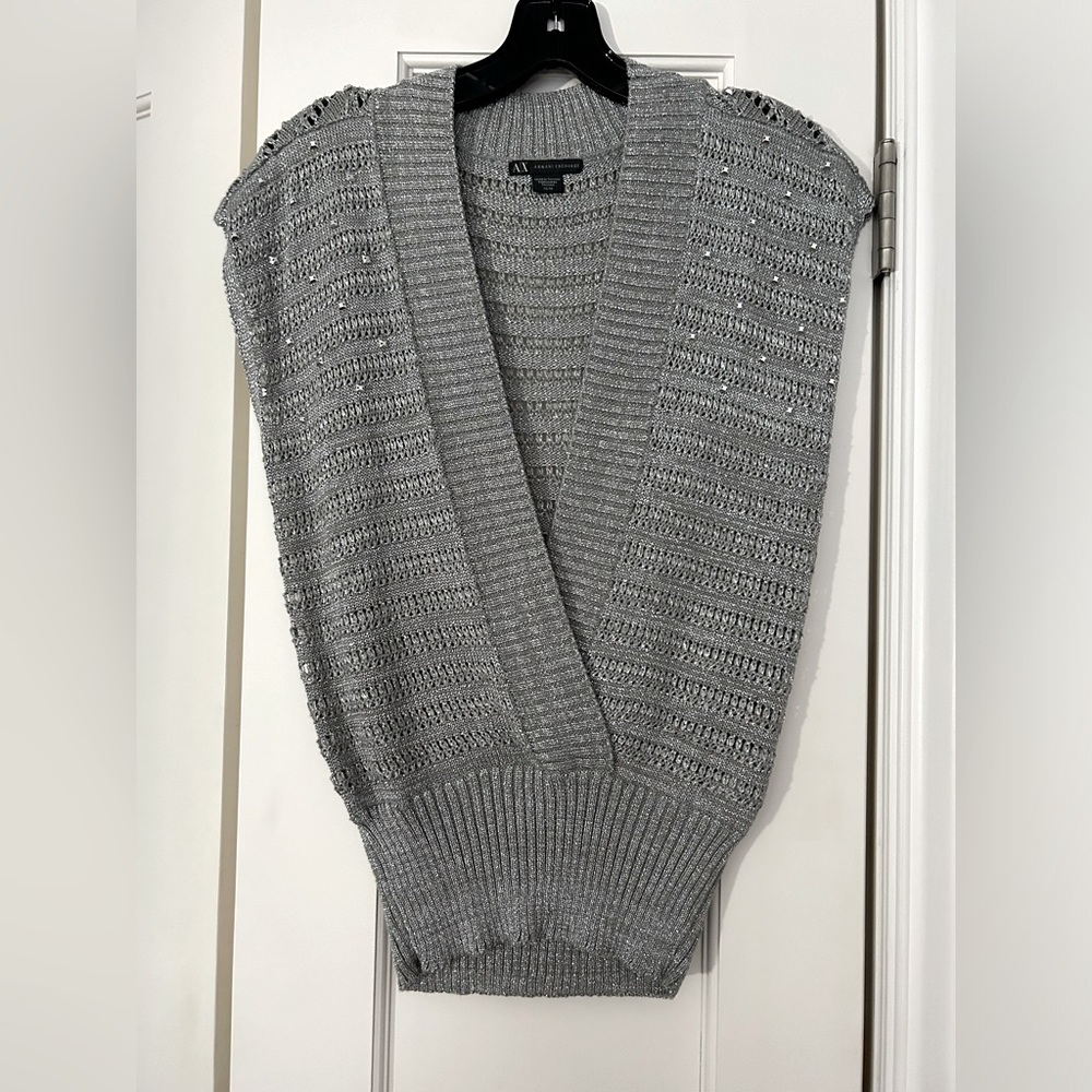 NWOT Armani Exchange XS sequin/glitter vest